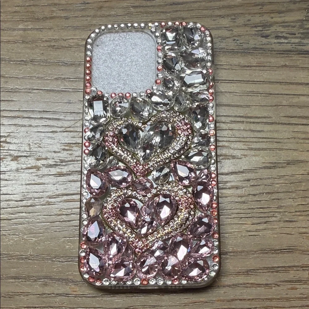 iPhone 14 Pro Max Crystal Heart Case